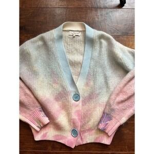 Fangyan Sylphide Dominique Multi Color Mohair Blend Fairytale Cardigan Womens S